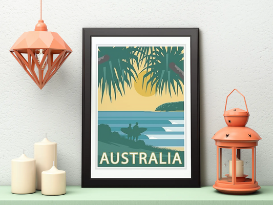 Vintage Australian Beach Poster