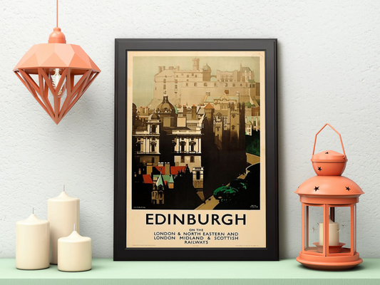 Vintage Edinburgh Castle Poster