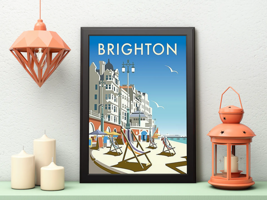 Vintage Brighton Beach Poster
