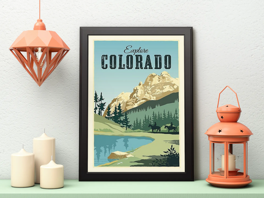 Vintage Colorado Nature Poster