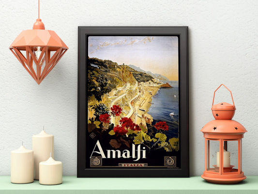 Vintage Amalfi Harbour Poster