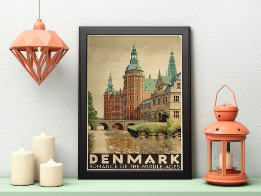 Vintage Danish City Poster