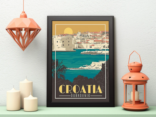 Vintage Dubrovnik Poster