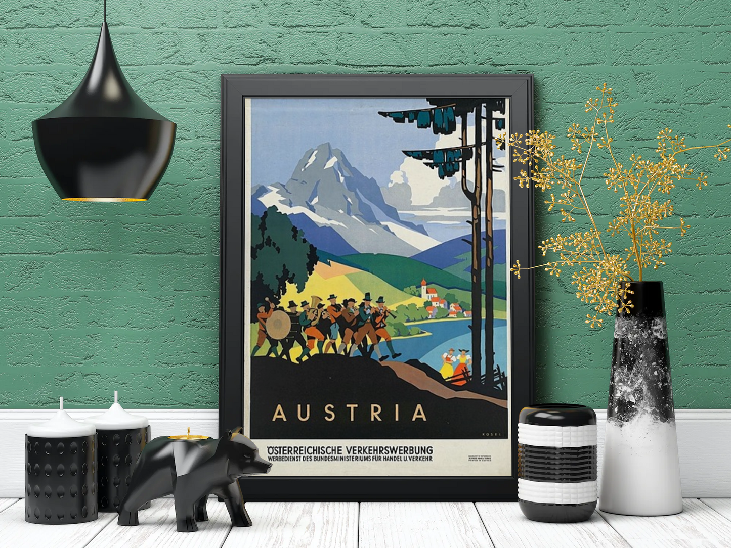 Vintage Austrian Alps Poster