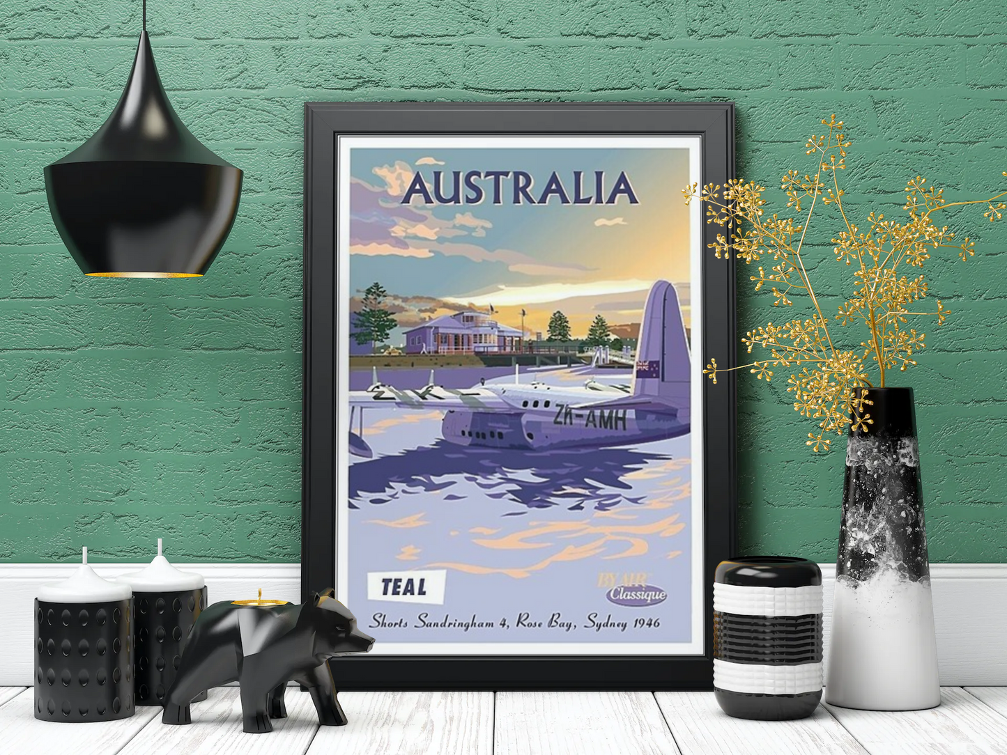 Vintage Australian Seaplane Poster