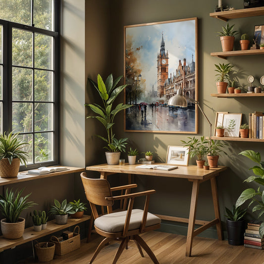 Vintage London Artwork in a Lifestyle Setting