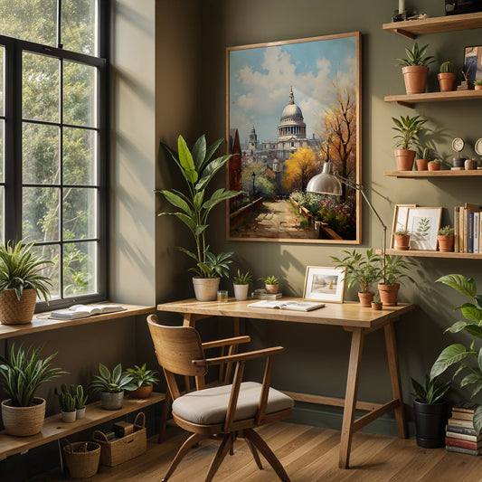 Vintage London Artwork in a Lifestyle Setting