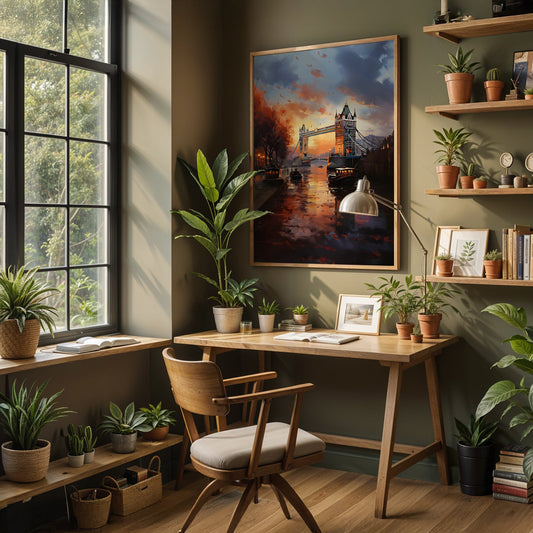 Vintage London Artwork in a Lifestyle Setting