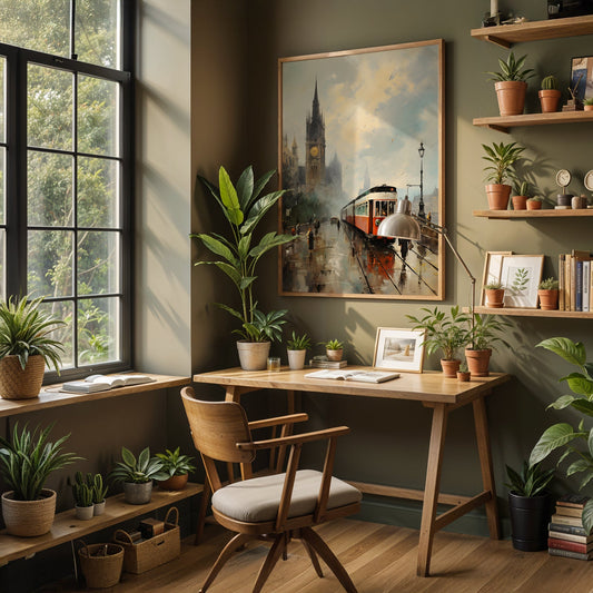 Vintage London Artwork in a Lifestyle Setting