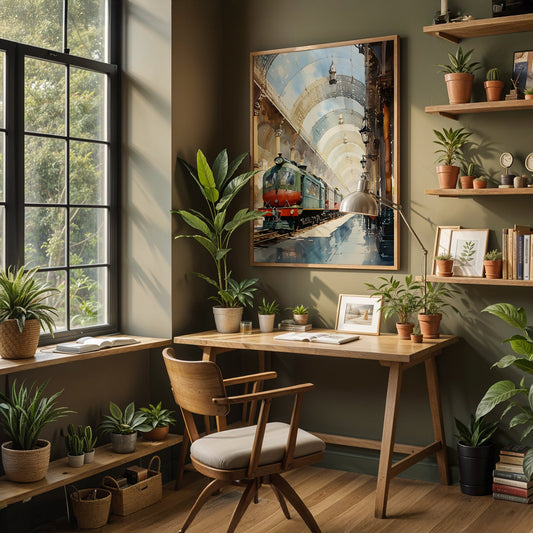 Vintage London Artwork in a Lifestyle Setting