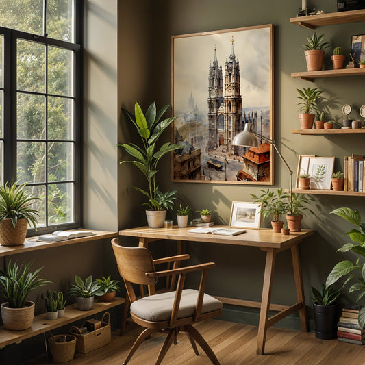 Vintage London Artwork in a Lifestyle Setting