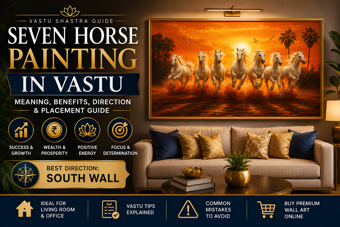 seven horses painting for living room