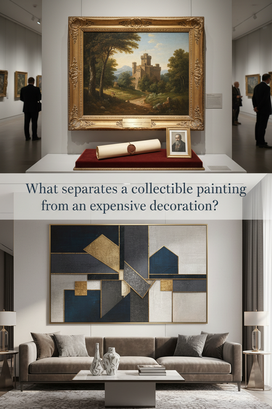 What separates a collectible painting from an expensive decoration?