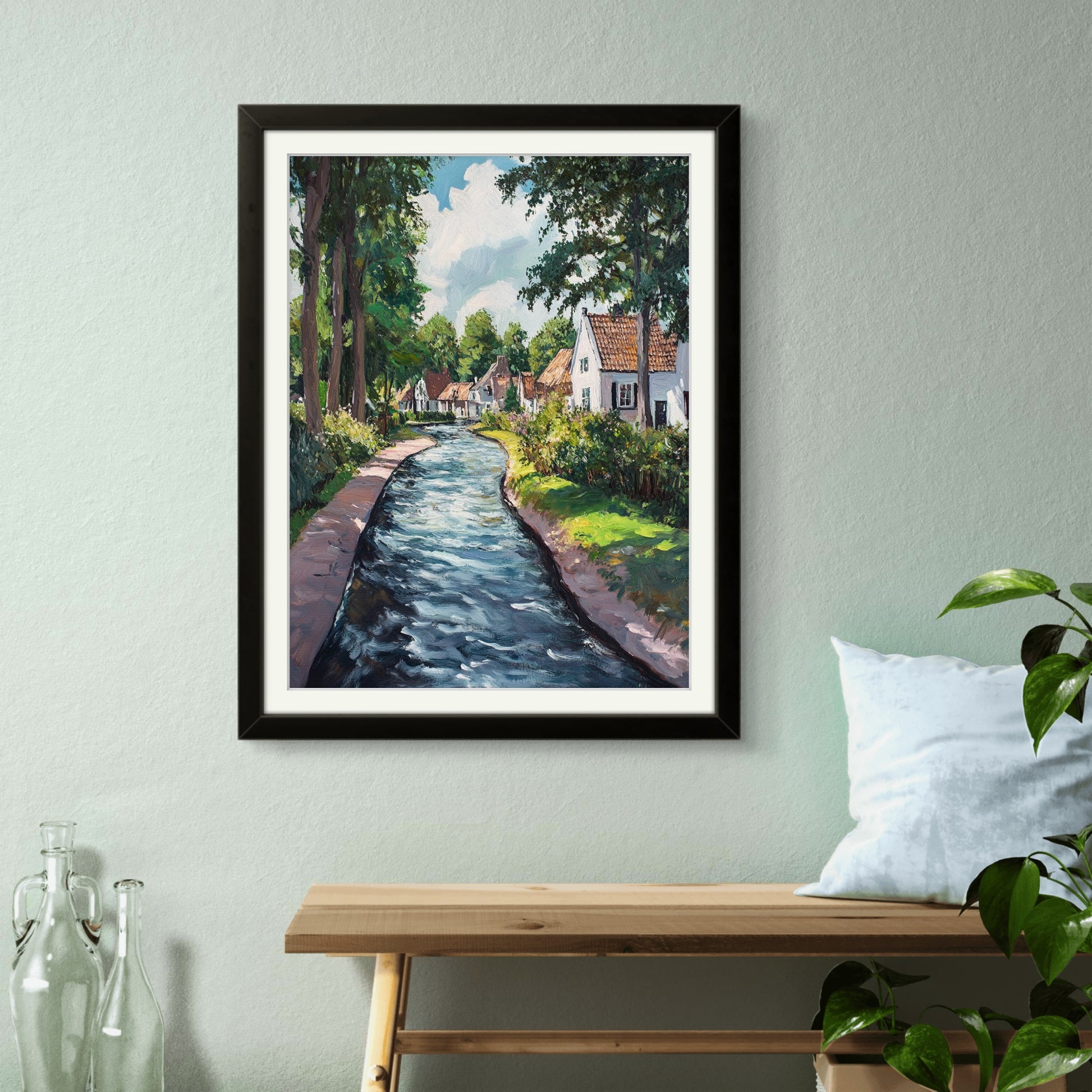 Buy Wall Art Flowing Water in Netherlands - Vaastu Paintings