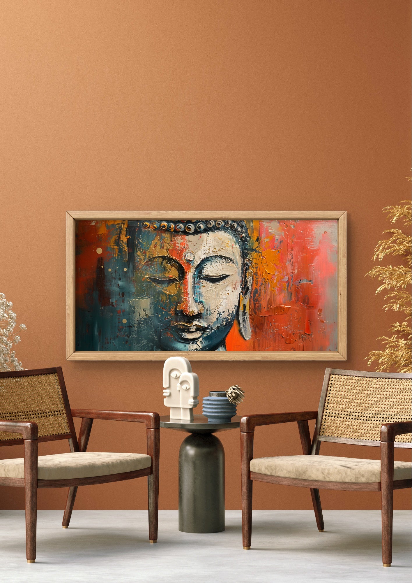 Abstract Buddha by TravelArty | Painting for Living Room