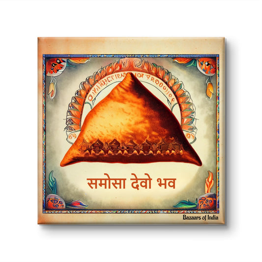 I am the Samosa by Bazaars of India (Framed Art Print)