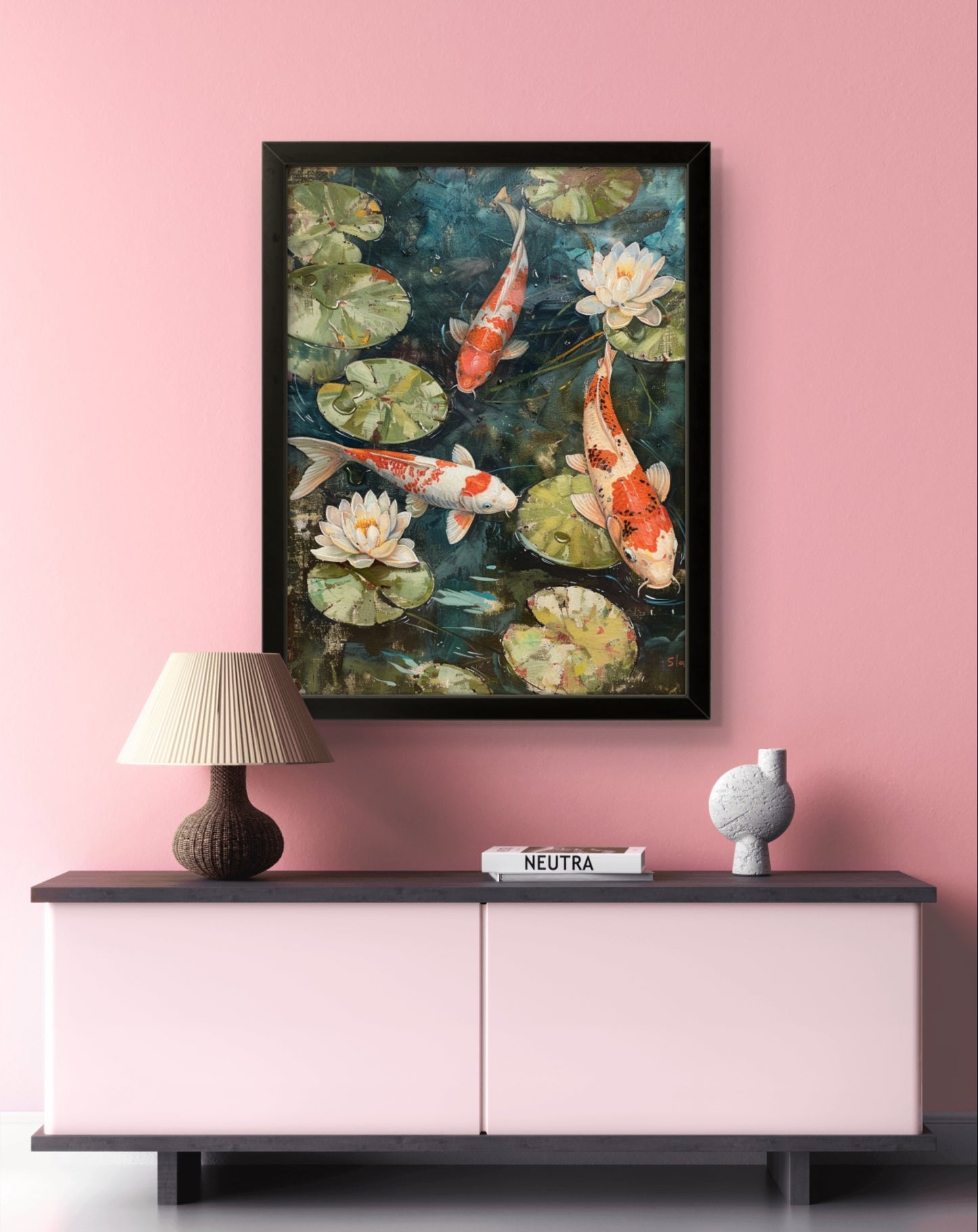 Koi Fish In a Pond - Feng Shui Paintings