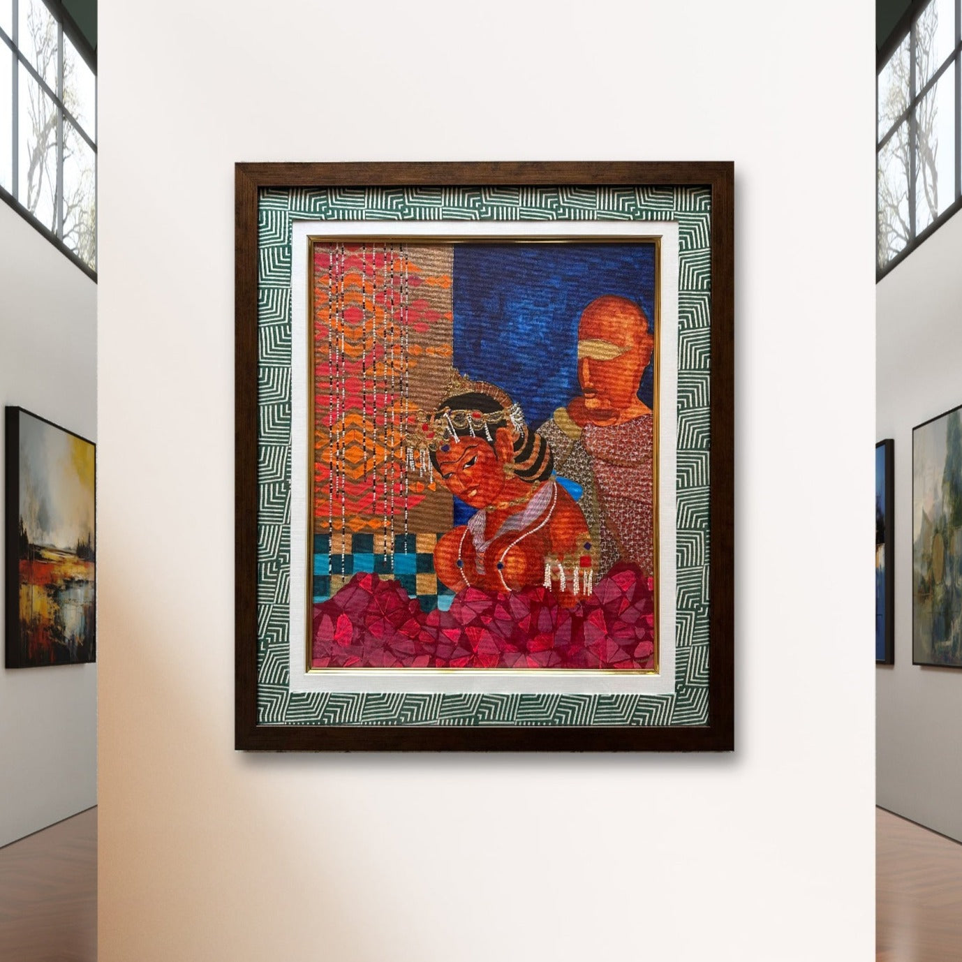 Ajanta's Grace  Handmade Canvas Painting (16X20 inches)