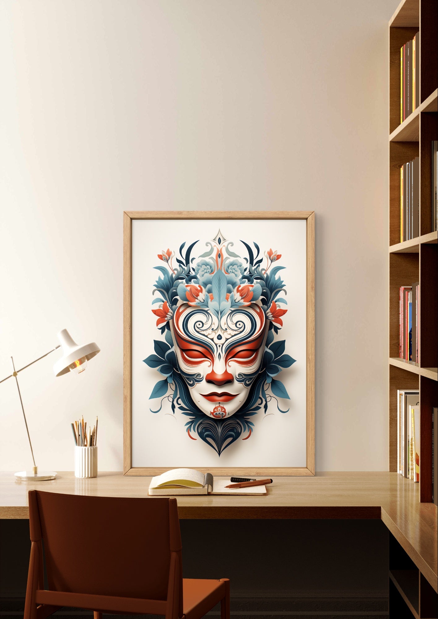 Buy Wall Art Balinese-Face-Mask by Bali Boho