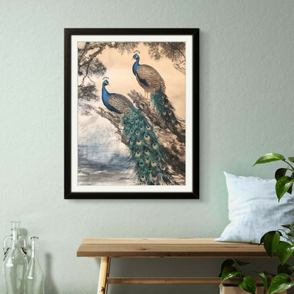 Buy Wall Art Japanese Peacocks - Vaastu Paintings