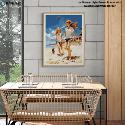 Beach Day with Best Friends Canvas Painting