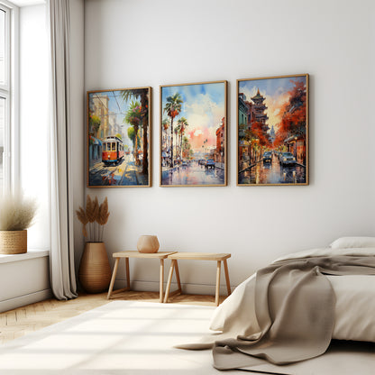 Wanderlust Trio - Gallery Wall Set of 3 Framed Art