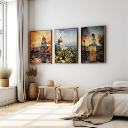 Timeless Horizons - Gallery Wall Set of 3 Framed Art