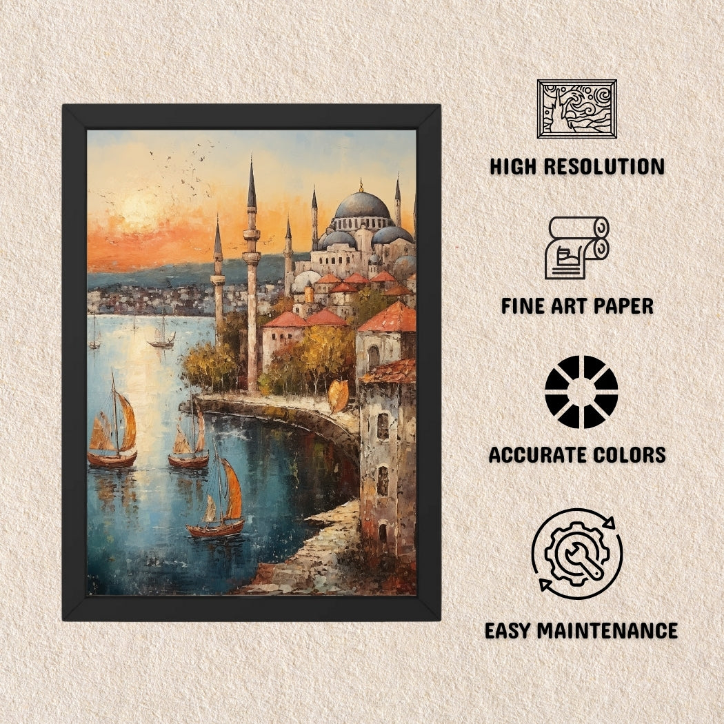 Buy Wall Art Old Istanbul Skyline by Stamboul Istanbul