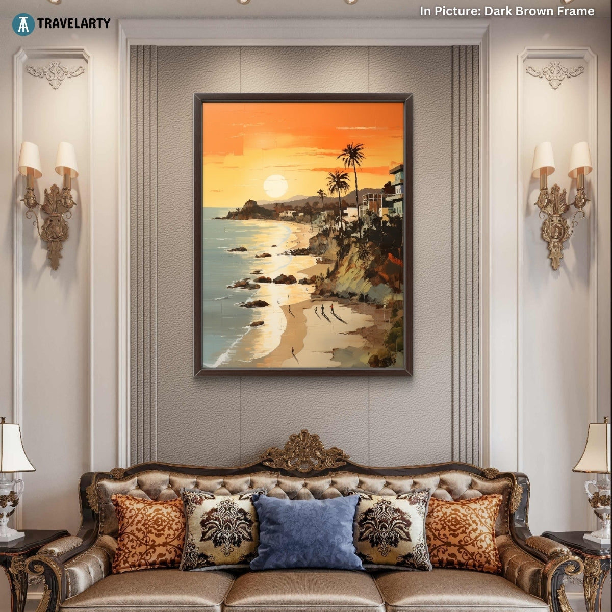 Buy Wall Art Malibu Beach Evening Stroll by Californian Kaleidoscope