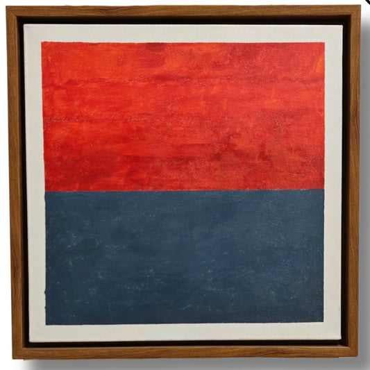 The Horizon by Raman Singh (Acrylic Painting on Canvas - 18X18 inches with Floating Frame)