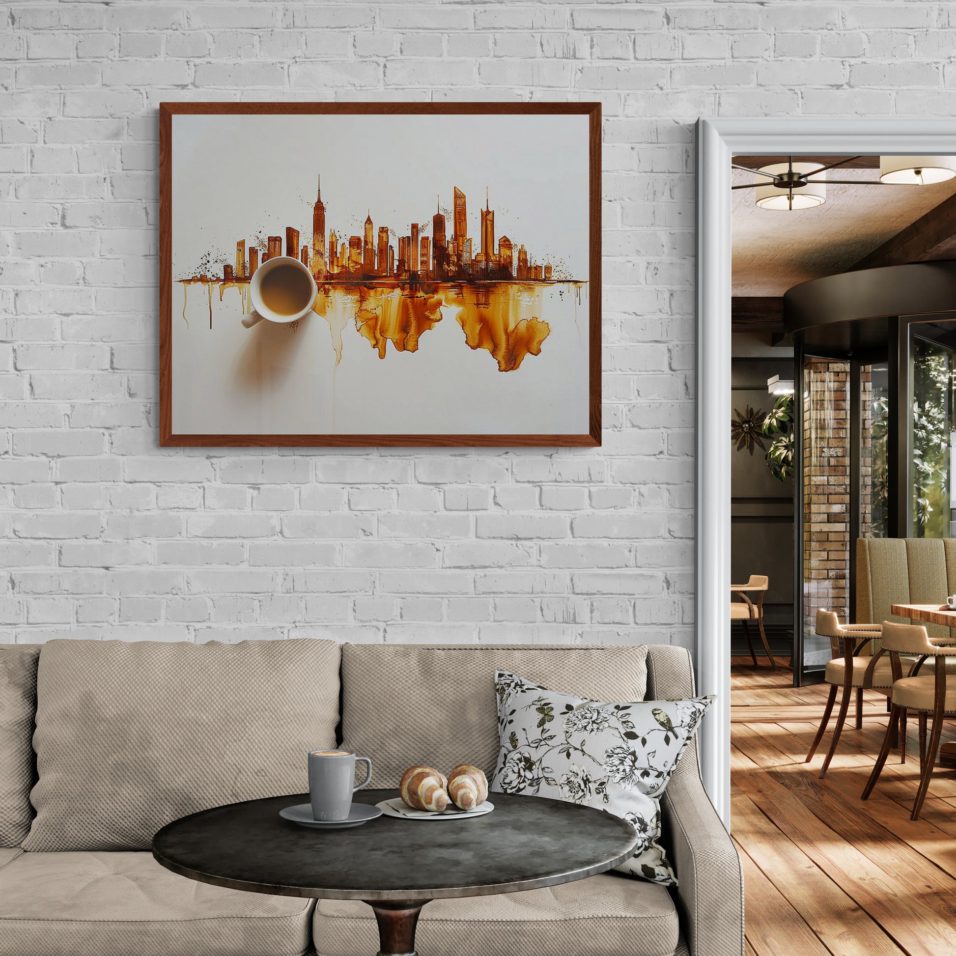 Buy Wall Art Coffee Skyline by Coffee Couture