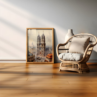 Buy Wall Art Westminster Abbey by Vintage London