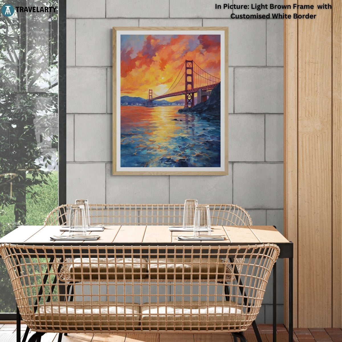 Golden Gate Sunrise Canvas Painting