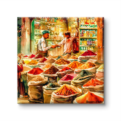 Masale hi Masale by Bazaars of India (Framed Art Print)