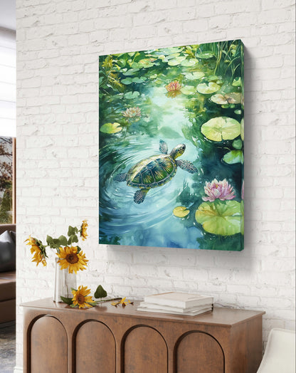 Swimming Turtle - Feng Shui Paintings