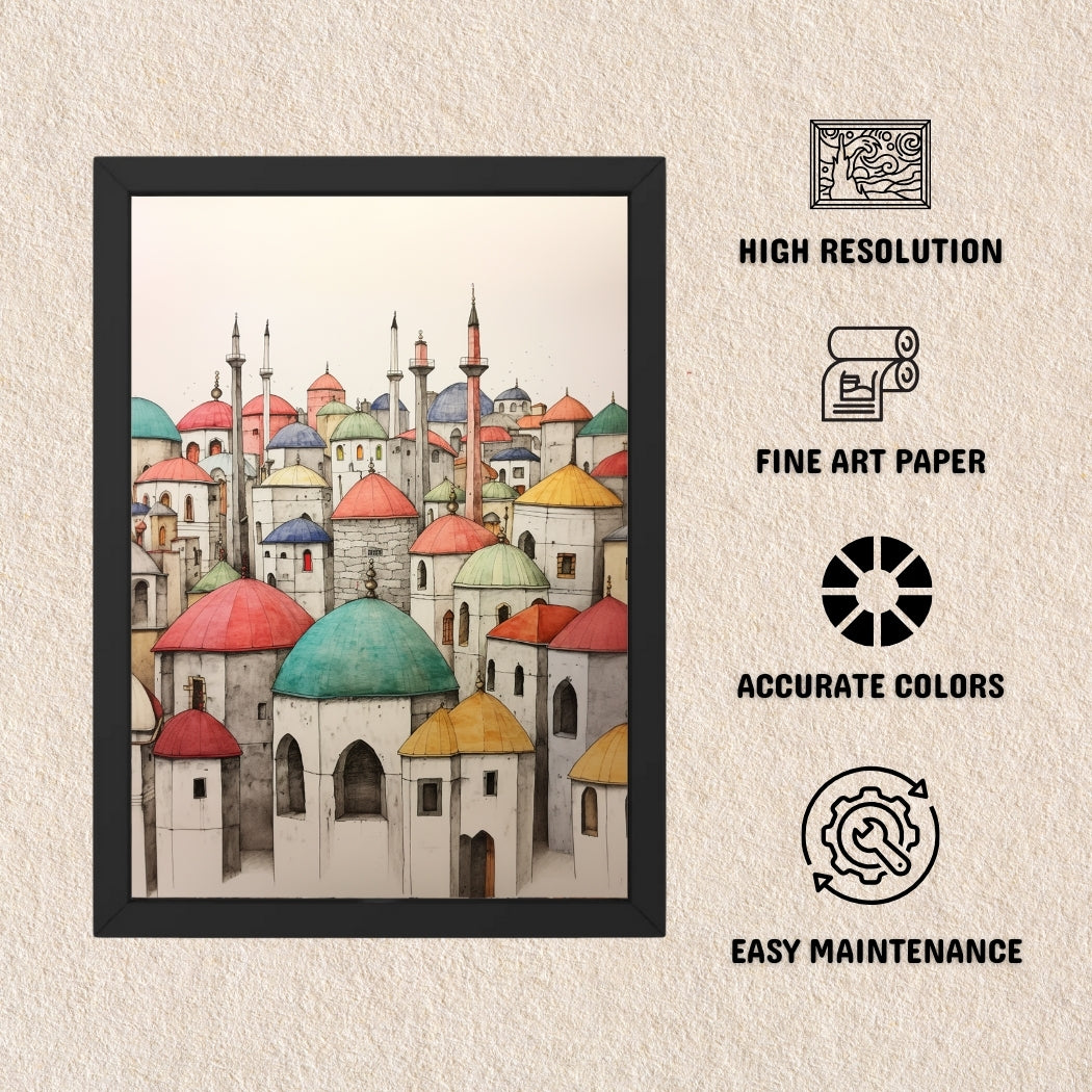 Buy Wall Art Ottoman Neighbourhood by Stamboul Istanbul