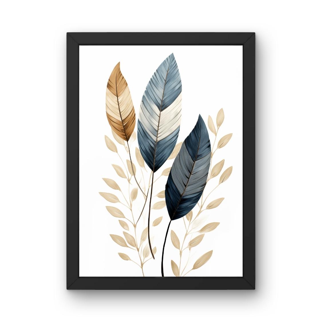 Bohemian Leaves Boho Art Bohemian (Framed Art Set of 3)