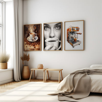 Coffee Bliss - Gallery Wall Set of 3 Framed Art