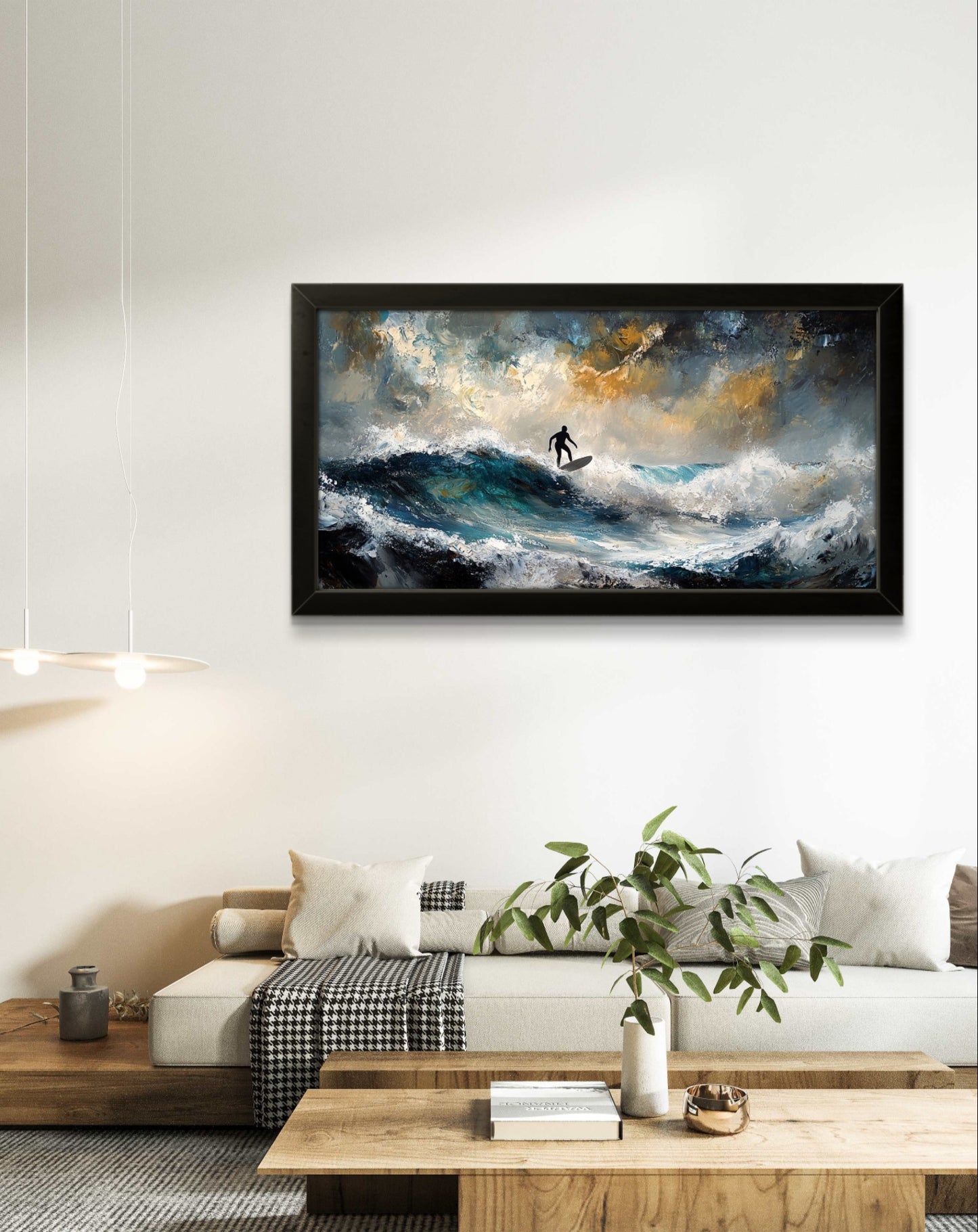 Braving the Waves by Pompidou Moderne | Painting for Living Room