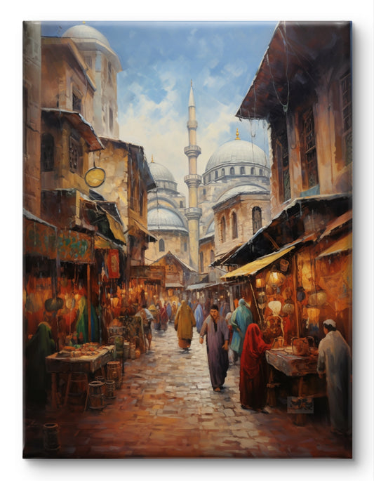 Grand Bazaar Painting Istanbul Turkey