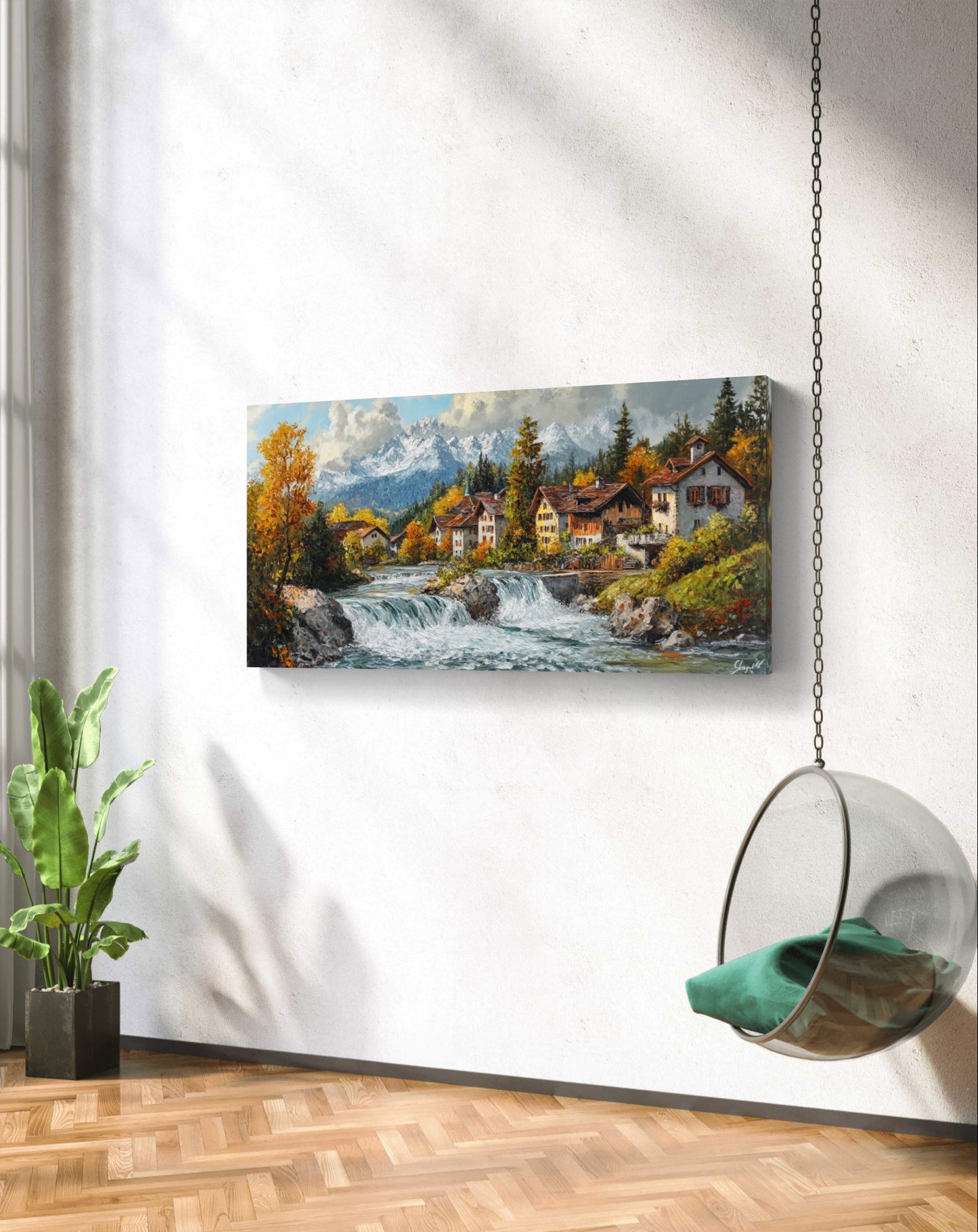 Flowing through the Alps - Vaastu Paintings