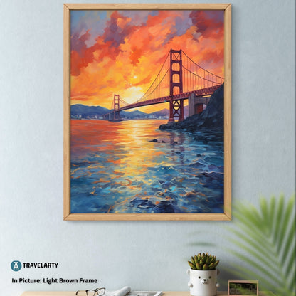 Golden Gate Sunrise Canvas Painting