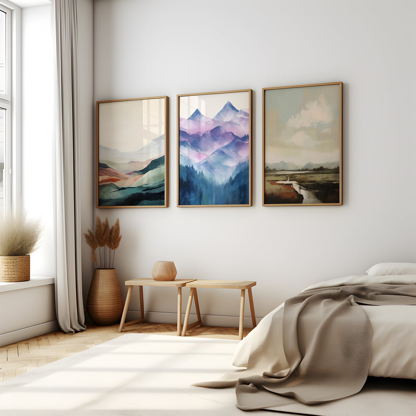 Mountain Serenity - Gallery Wall Set of 3 Framed Art