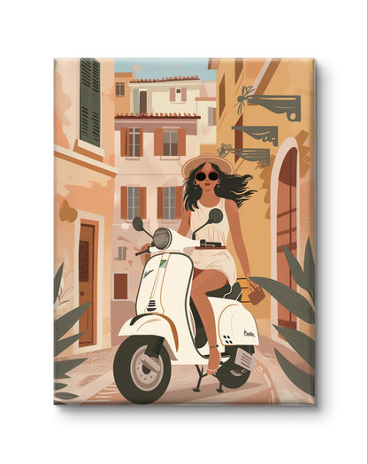 Riding The Italian Vespa by Praha Bohemian