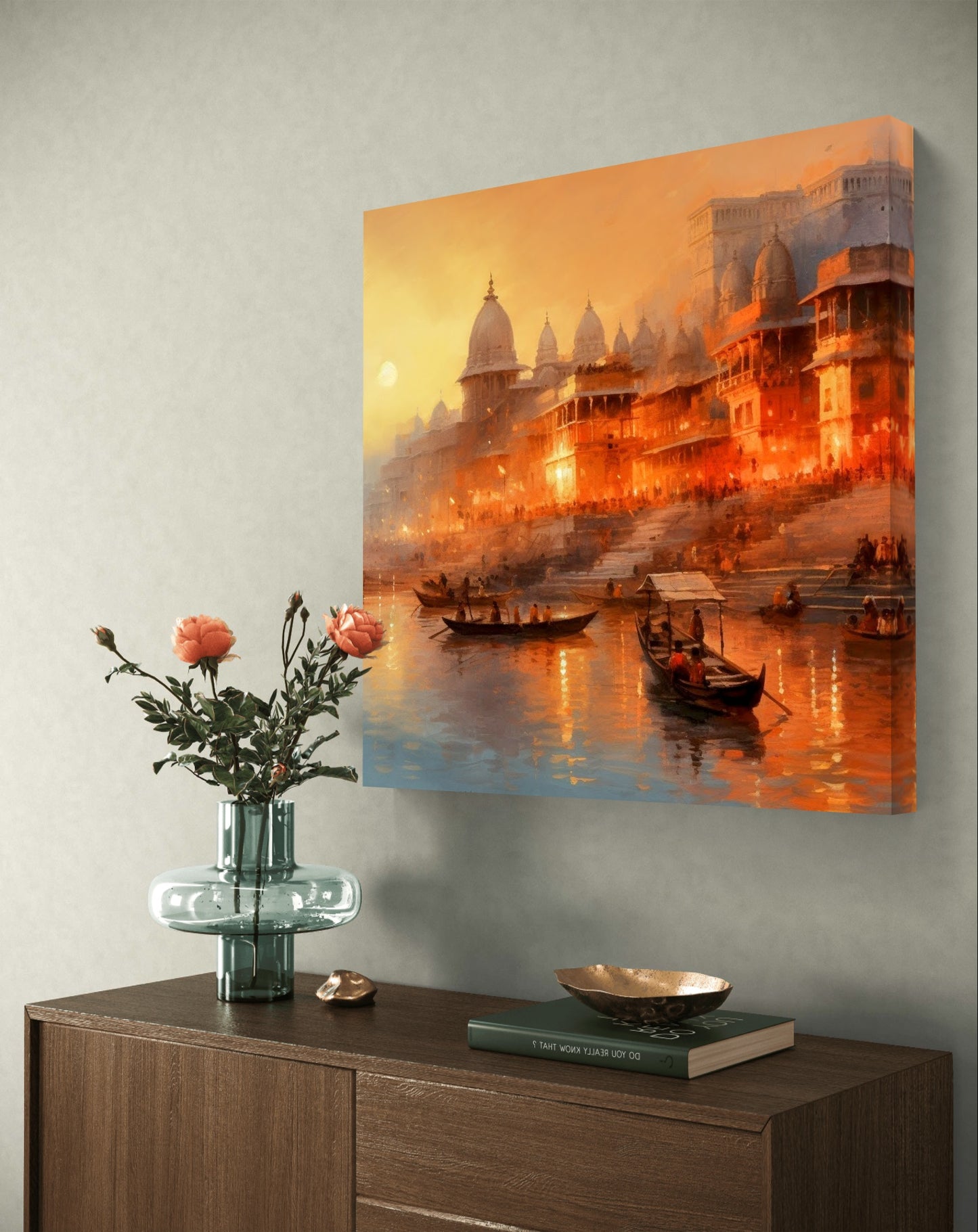 Varanasi Ghat by Limited Edition (Framed Art Print)