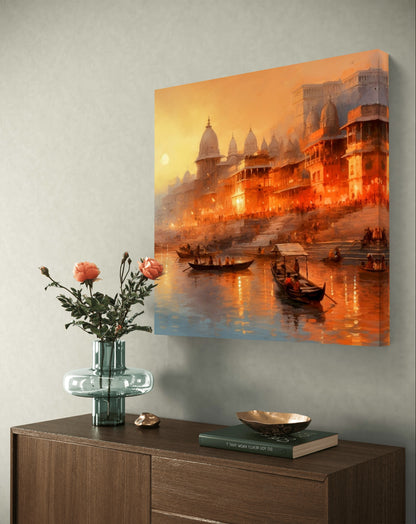 Varanasi Ghat by Limited Edition (Framed Art Print)