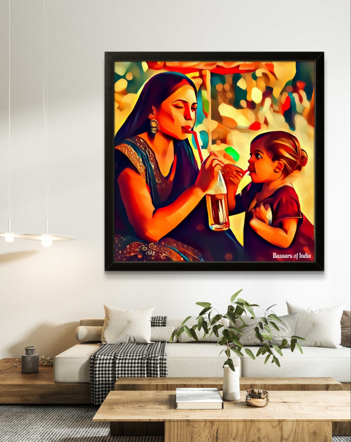 Thanda by Bazaars of India (Framed Art Print)