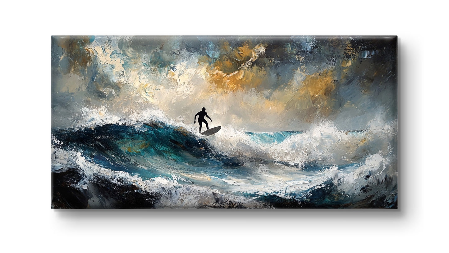 Braving the Waves by Pompidou Moderne | Painting for Living Room