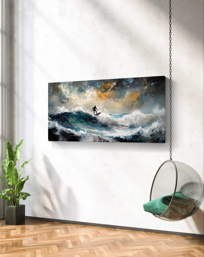 Braving the Waves by Pompidou Moderne | Painting for Living Room