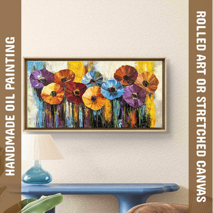 Carnival Blooms (Canvas Oil Painting - 100X50 cm)